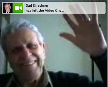Dad waves goodbye